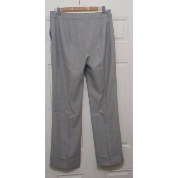 Max mara womens size 12 tall long wool silk gray work dress pants - Picture 5 of 7